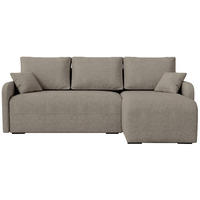 ECKSOFA Malen mit Schlaffunktion Braun Bouclé - Graubraun, Textil (215/141cm) - Bromarkt
