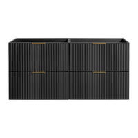WASCHBECKENUNTERSCHRANK - 120 cm x 46 cm - Holz, Platte - Schwarz - ZEVARA - Schwarz, Holz (120/57/46cm) - Vente-Unique