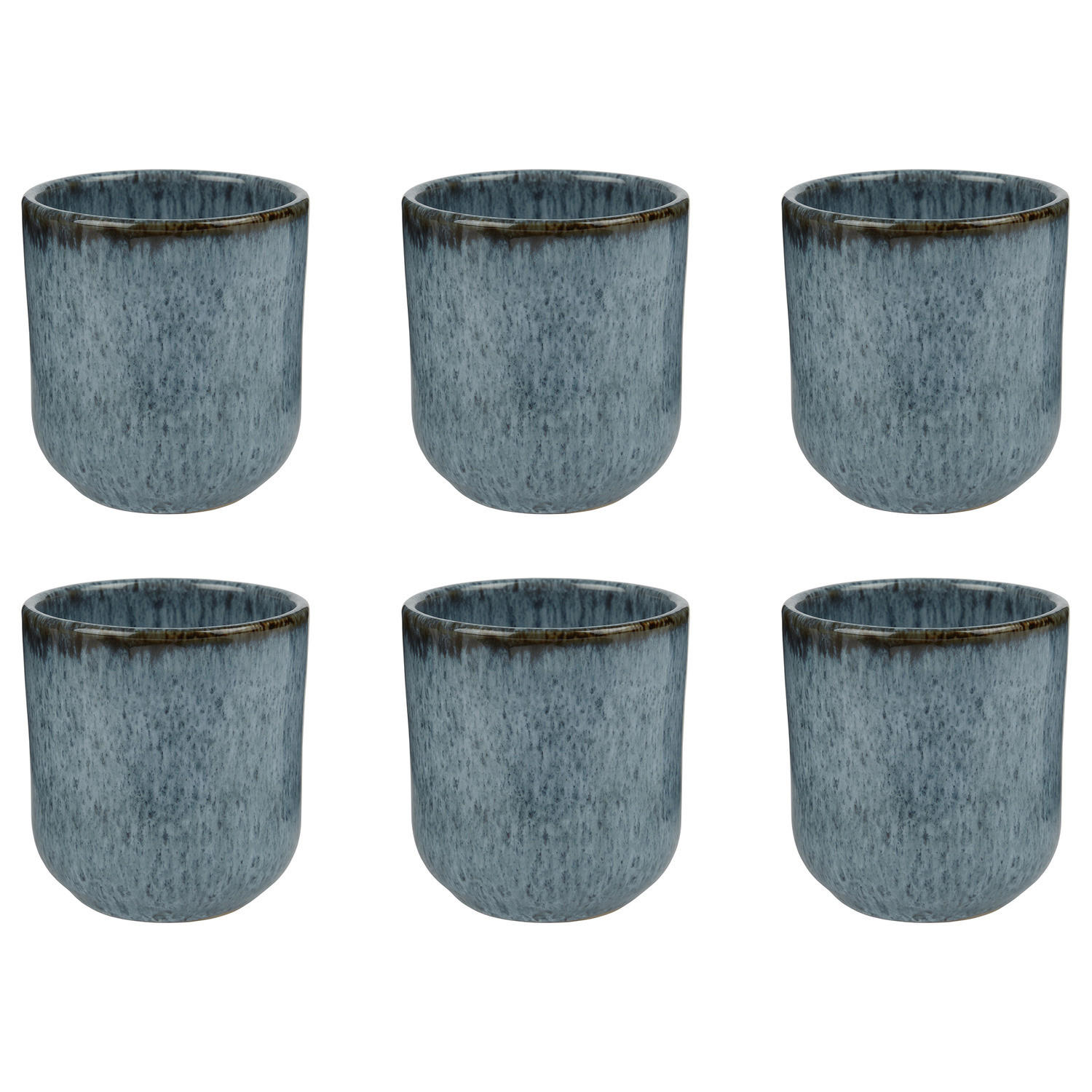TASSE (6er-Set) Bom Dia 180 ml - Blau, Keramik (0.18L) - Butlers
