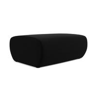 POUF Samt Stoff Schwarz - Schwarz, Kunststoff/Textil (102/40/62cm) - Makamii