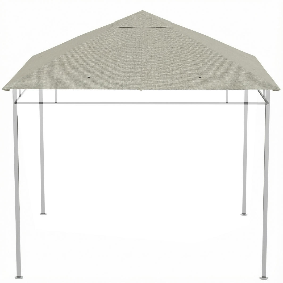 ERSATZDACH DE-12758 300/300 cm 180 g/m² mit Belüftung Grau - Grau, Textil (295/1/298cm) - ComfortXL