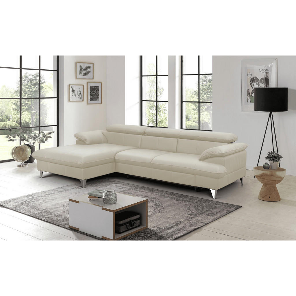Thumbnail - Cotta Ecksofa, Beige, Leder, L-Form,L-Form, 254x167 cm, Wohnzimmer, Sofas & Couches, Wohnlandschaften, Ecksofas