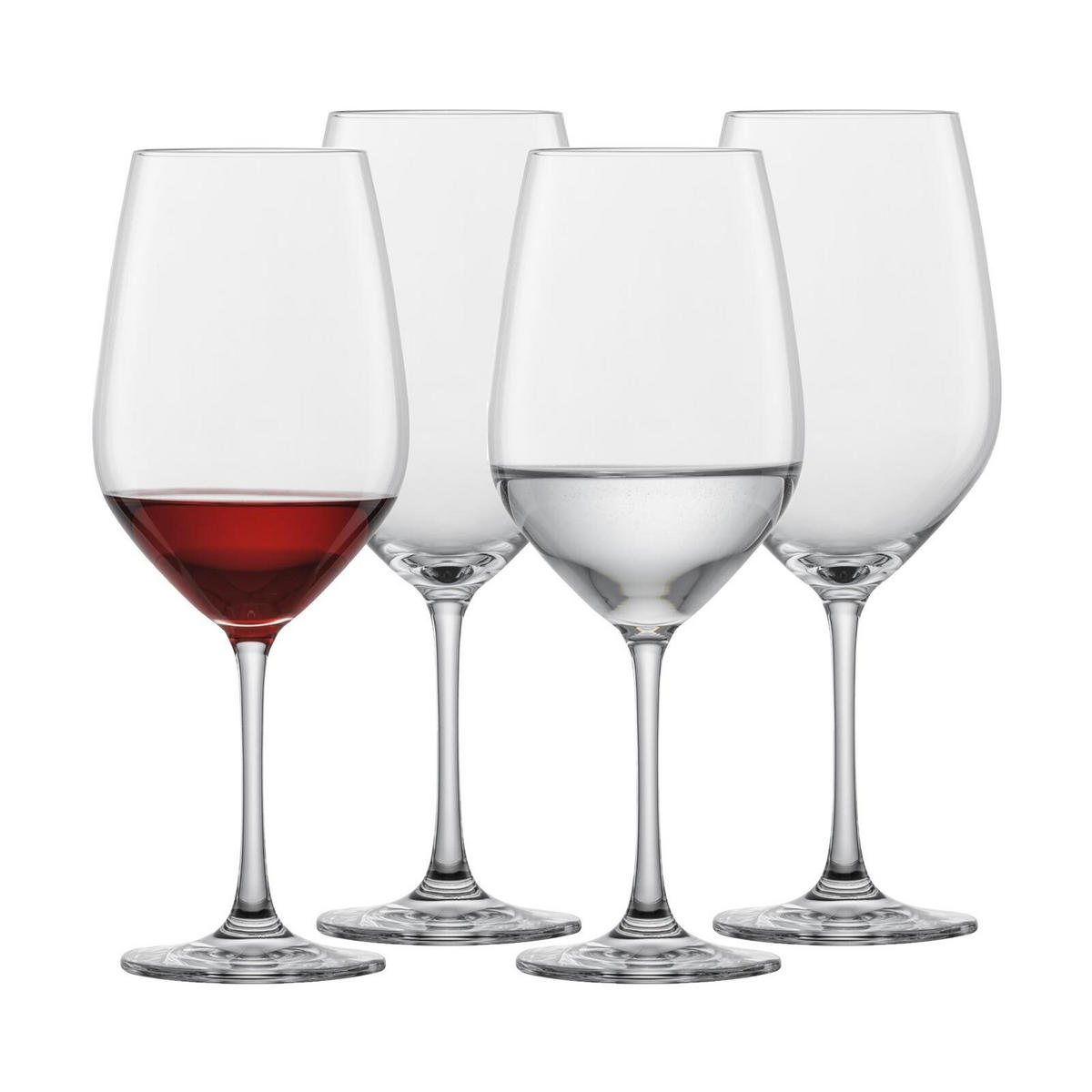 WASSERGLÄSER / ROTWEINGLÄSER Forté transparent 530 ml 4er Set - Transparent, Glas (0.53L) - Schott Zwiesel