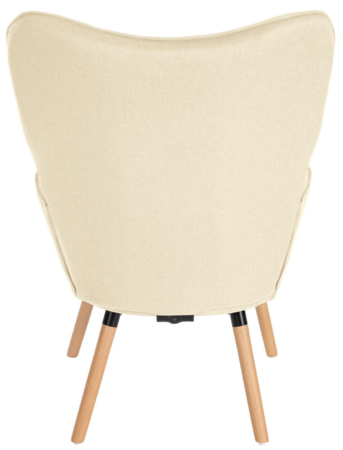 SESSEL Stoff creme - Eukalyptusholzfarben/Creme, Holz/Textil (68/101/73cm) - CLP