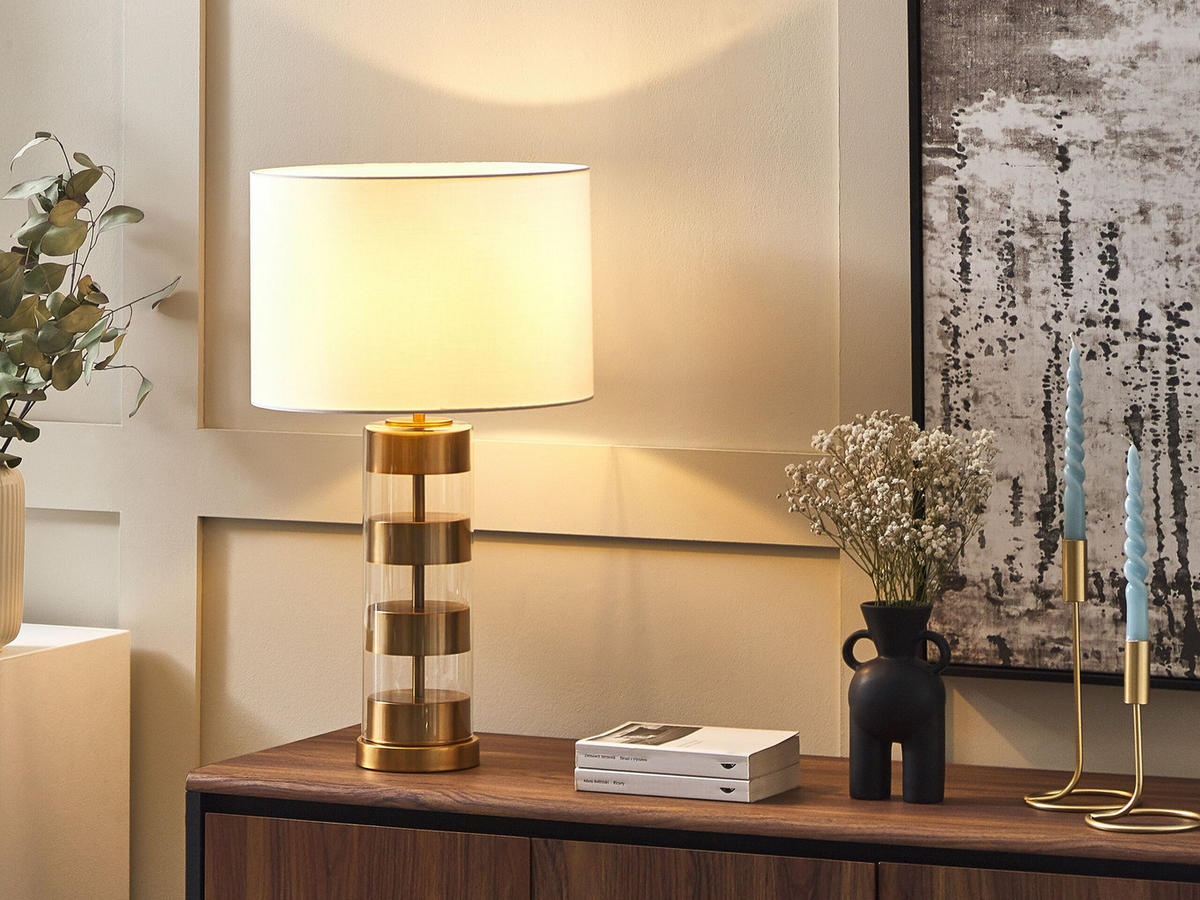 TISCHLAMPE Beatton 36/36/63 cm - Goldfarben, Metall (36/36/63cm) - Beliani