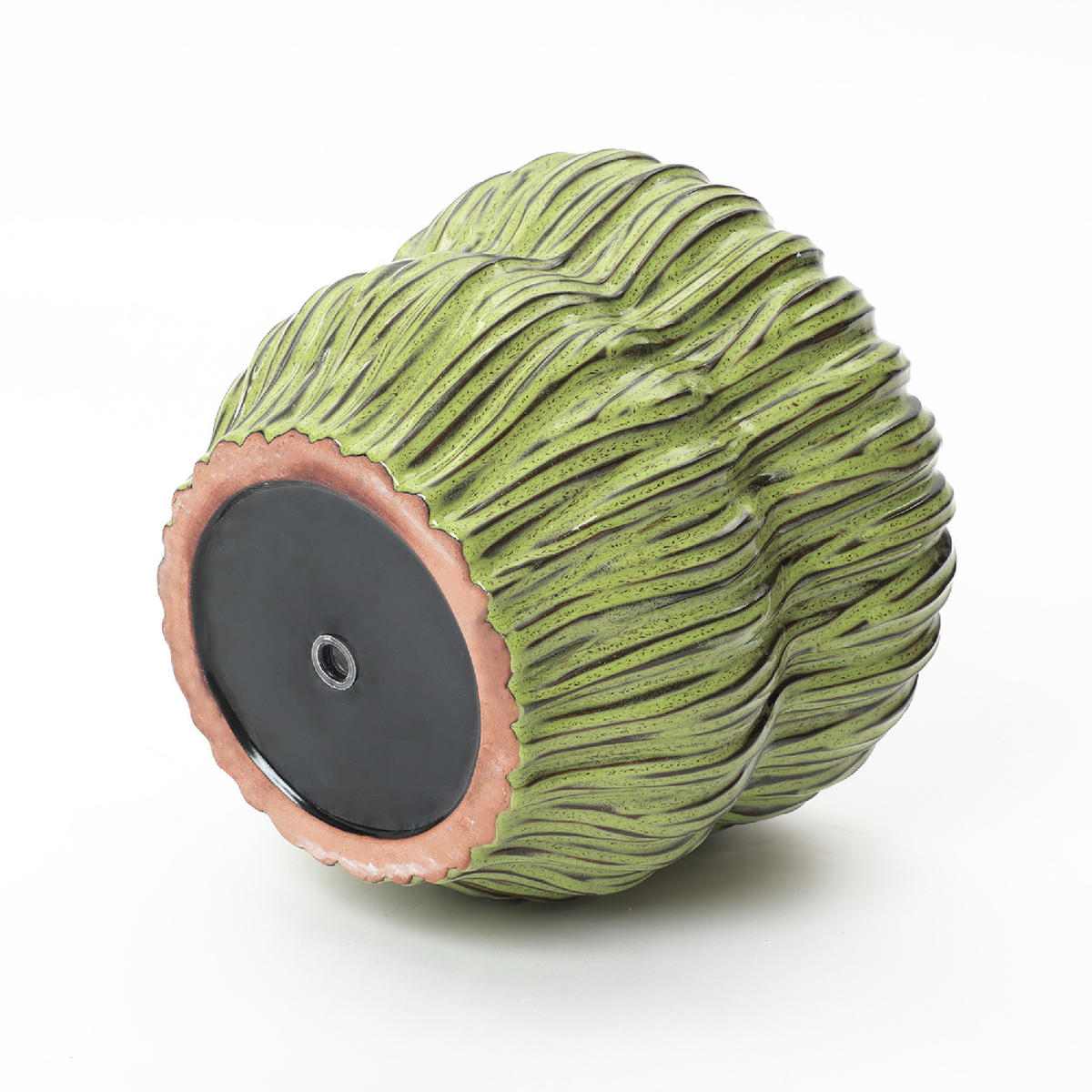 GRÜNER Keramik-Blumentopf, Durchmesser 26 cm, Höhe 24,5 cm - Grün, Keramik (25cm) - Hometopia