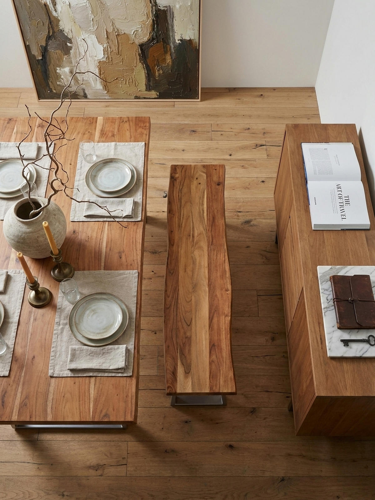 ESSZIMMERBANK Massivholz Metall Baumkante Chromgestell, Akazie 120x40x46 cm - Silberfarben/Braun, Holz/Metall (120/46/40cm) - KADIMA DESIGN