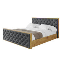 POLSTERBETT mit Bettkasten, Fußteil und Lattenrost, Boxbett ohne Matratze - ENZO3-Z 120x200 Dunkelgrau - Anthrazit, Holzwerkstoff/Textil (120/200cm) - ALTDECOR