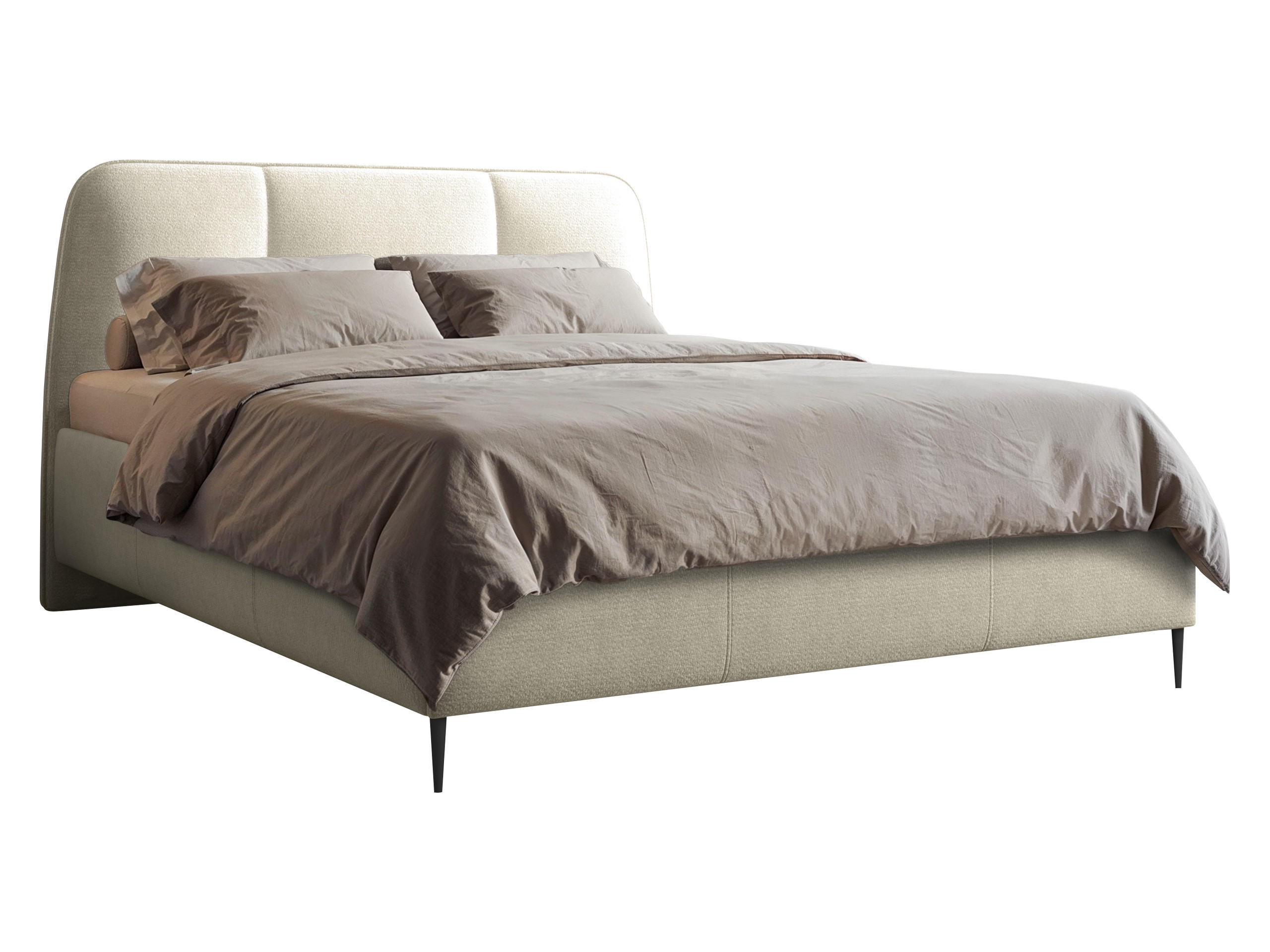 POLSTERBETT Oasis - Beige/Schwarz, Holz/Holzwerkstoff (180/200cm) - MIRJAN24