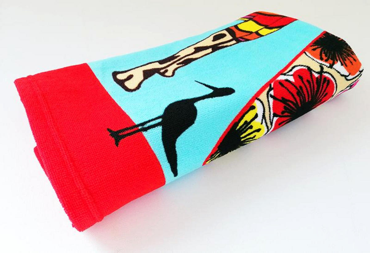 MIKROFASER-STRANDTUCH Kind Girafe - Blau, Textil (70/140cm) - LE COMPTOIR DE LA PLAGE