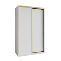 SCHWEBETÜRENSCHRANK NISSE 120/205/60 cm 2-türig Weiß - Weiß, Holzwerkstoff (120/205/60cm) - MASSENO