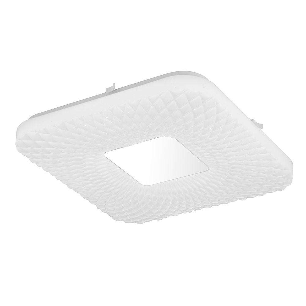 LED DECKENLEUCHTE FINDUS Weiß Metall - Weiß, Metall (33/33/4.6cm) - Globo Lighting