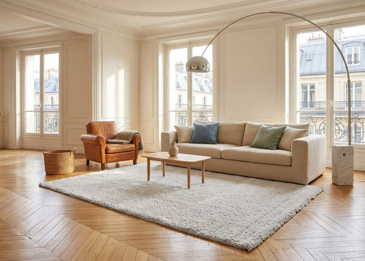 TEPPICH im ethnischen Stil weich und voluminös grau - Grau, Textil (120/170cm) - AFK Living
