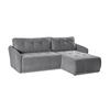 ECKSOFA Omron Hellgrau, universal Schlafsofa - Hellgrau, Holzwerkstoff/Textil (248/180cm) - Bettso