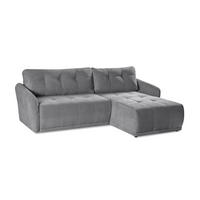 ECKSOFA Omron Hellgrau, universal Schlafsofa - Hellgrau, Holzwerkstoff/Textil (248/180cm) - Bettso
