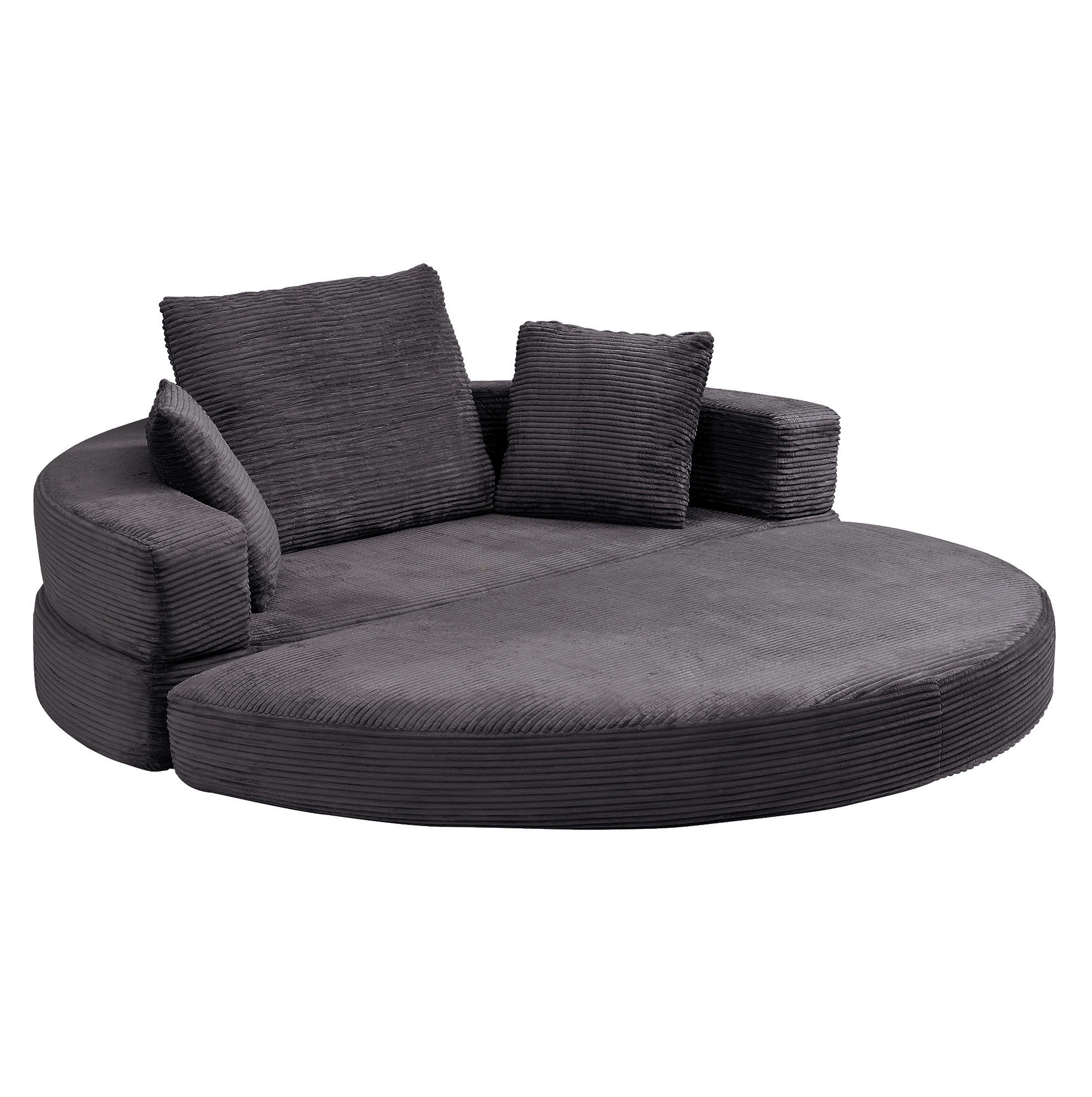 Meubliv Sofabett Schwarz 176x40x173 cm