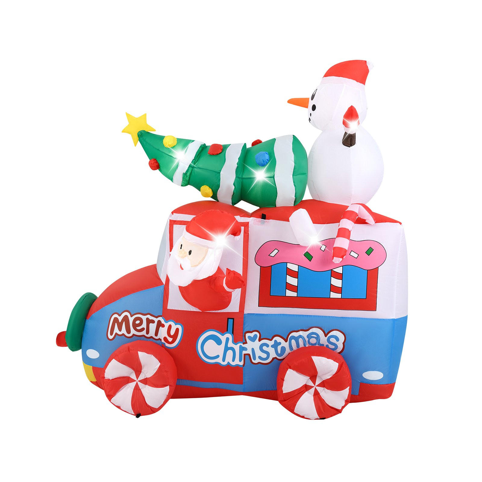 WEIHNACHTSMANN 177cm Multicolor - Multicolor, Textil (95/177/184cm) - COSTWAY