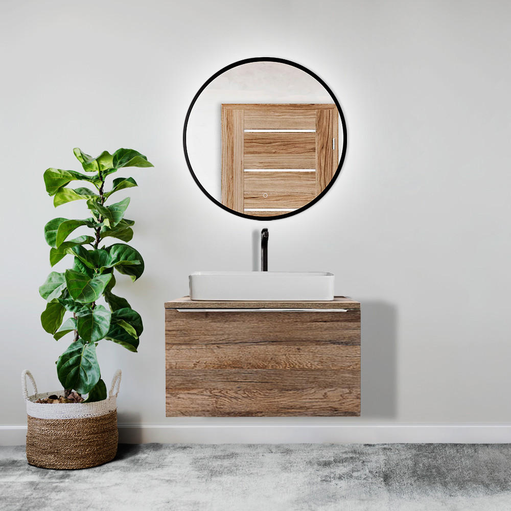 BADMÖBEL-SET 3-TLG. Puebla-56 - Braun, Holzwerkstoff (80/200/46cm) - Lomado