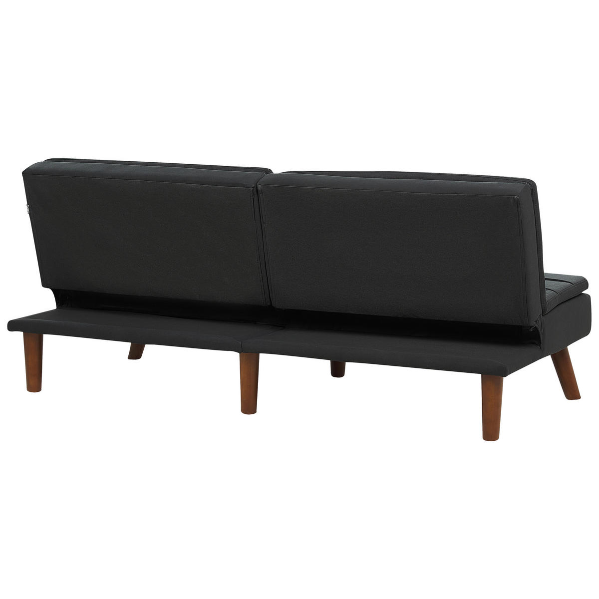 3-SITZER-SCHLAFSOFA schwarz/dunkelbraun Ronne - Dunkelbraun/Schwarz, Textil (180/76/83cm) - Beliani