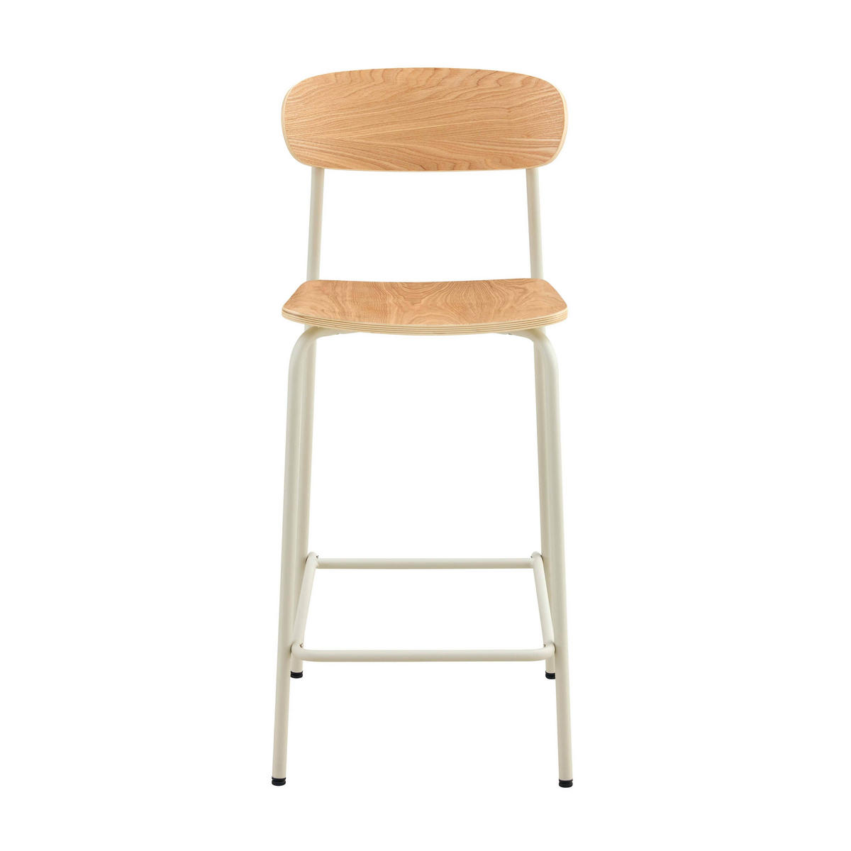 BARHOCKER 2-tlg., Beige - Beige, Metall (42/96/50cm) - Oviala