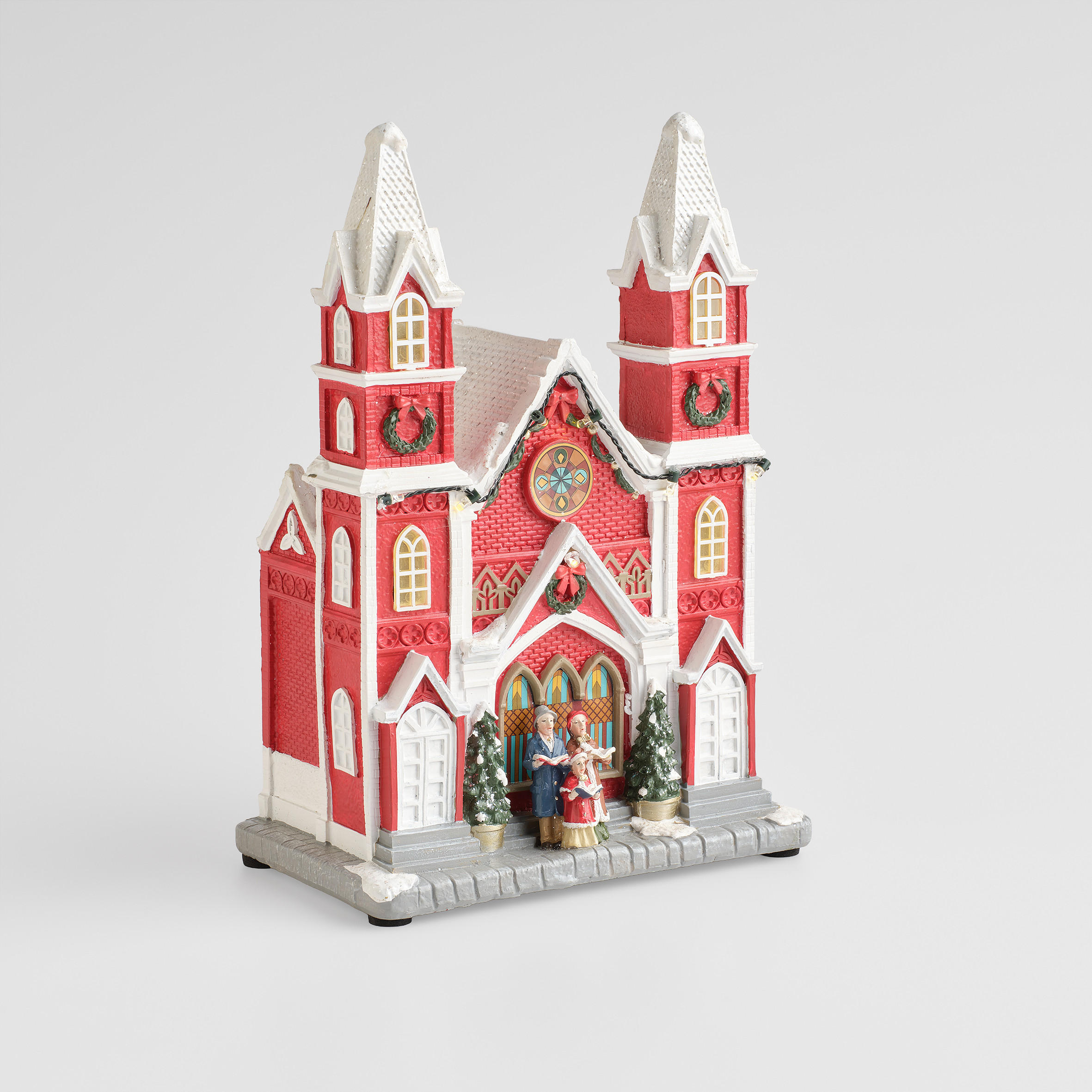 DEKOFIGUR Led FESTHOUSE, 28.5 x 20 cm, Multicolor, Beleuchtet Weihnachtsfigur, Weihnachtsdeko, Deko Wohnzimmer, Winter Christmas, XMAS Geschenk - Multicolor, Kunststoff (12/28.5/20cm) - home&you