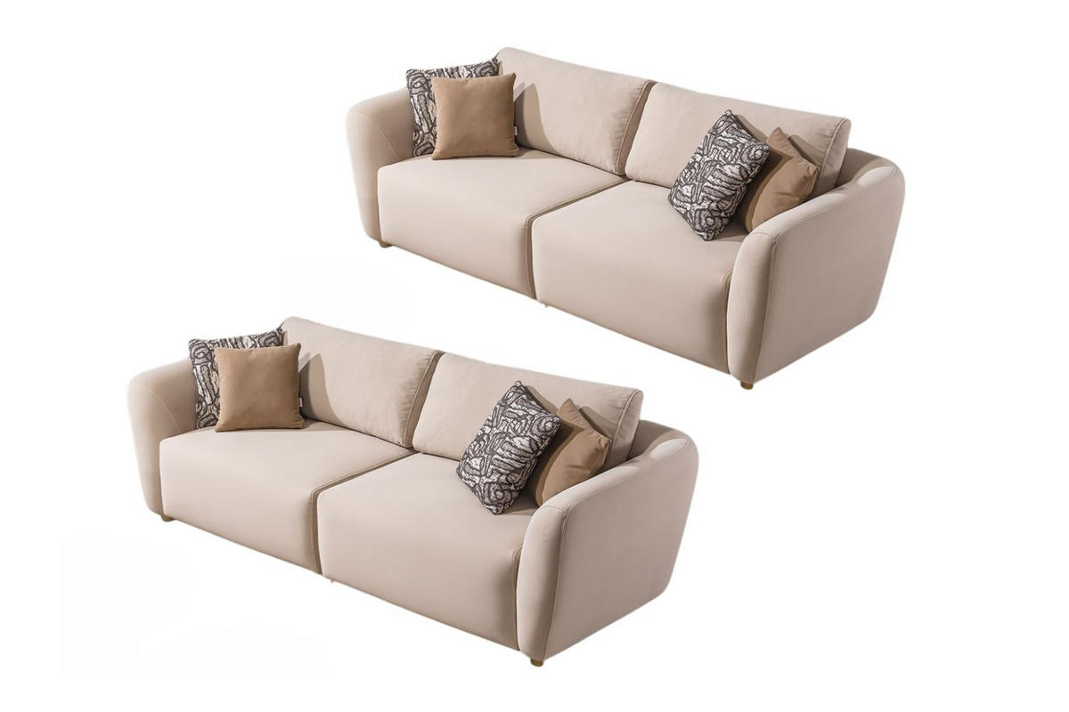 SITZGARNITUR Savana - Beige, Holz (250/93/100cm) - Villa Möbel