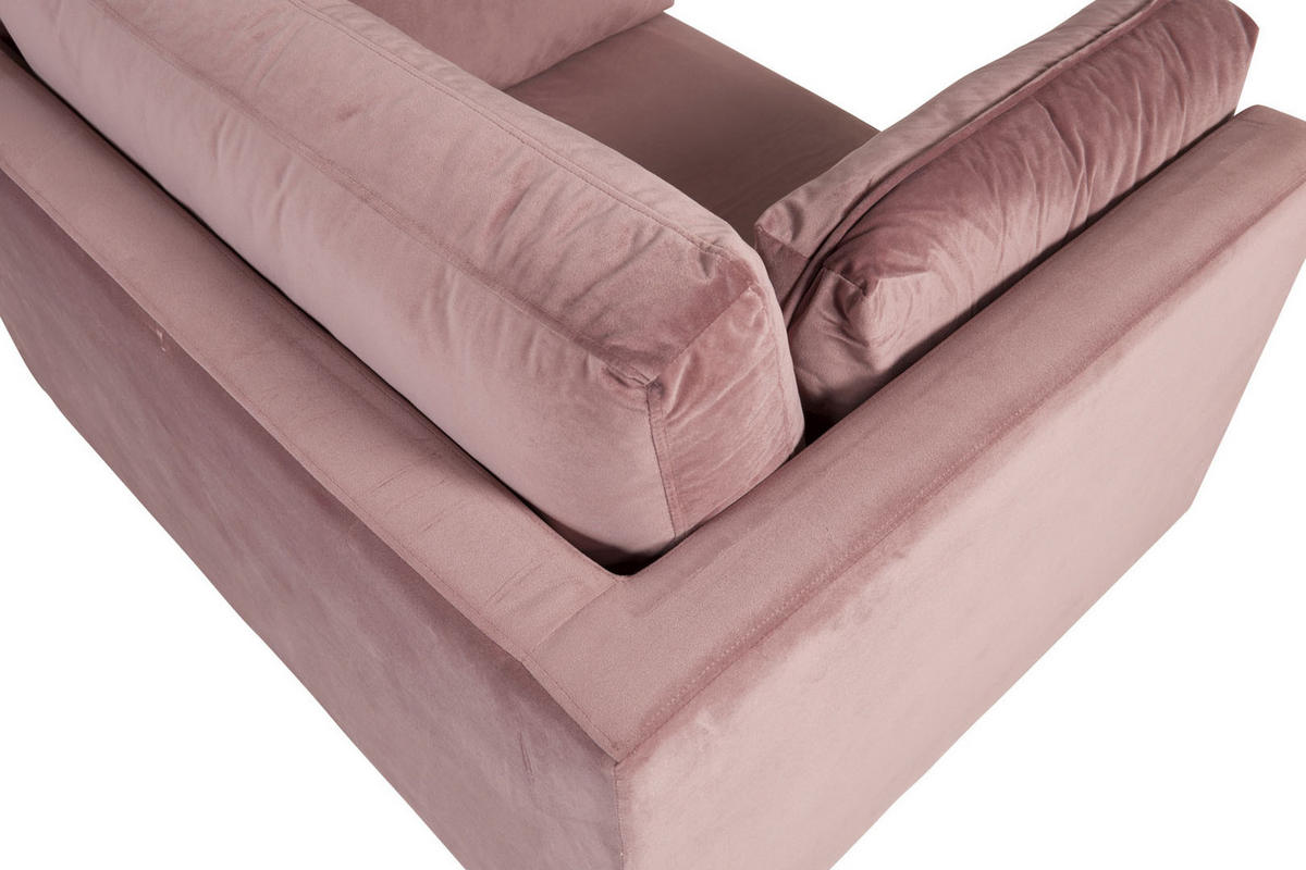 SESSEL Velour staubigpink - Rosa, Holzwerkstoff (110/88/90cm) - ebuy24