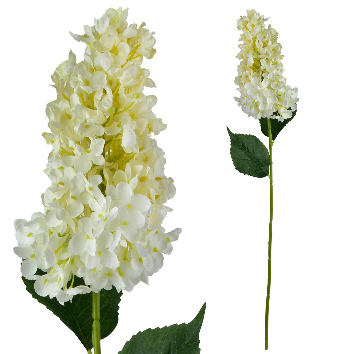 UMĚLÁ KVĚTINOVÁ VĚTEV HORTENZIE, 80 cm - zelená barva, plast (80cm) - Mondex