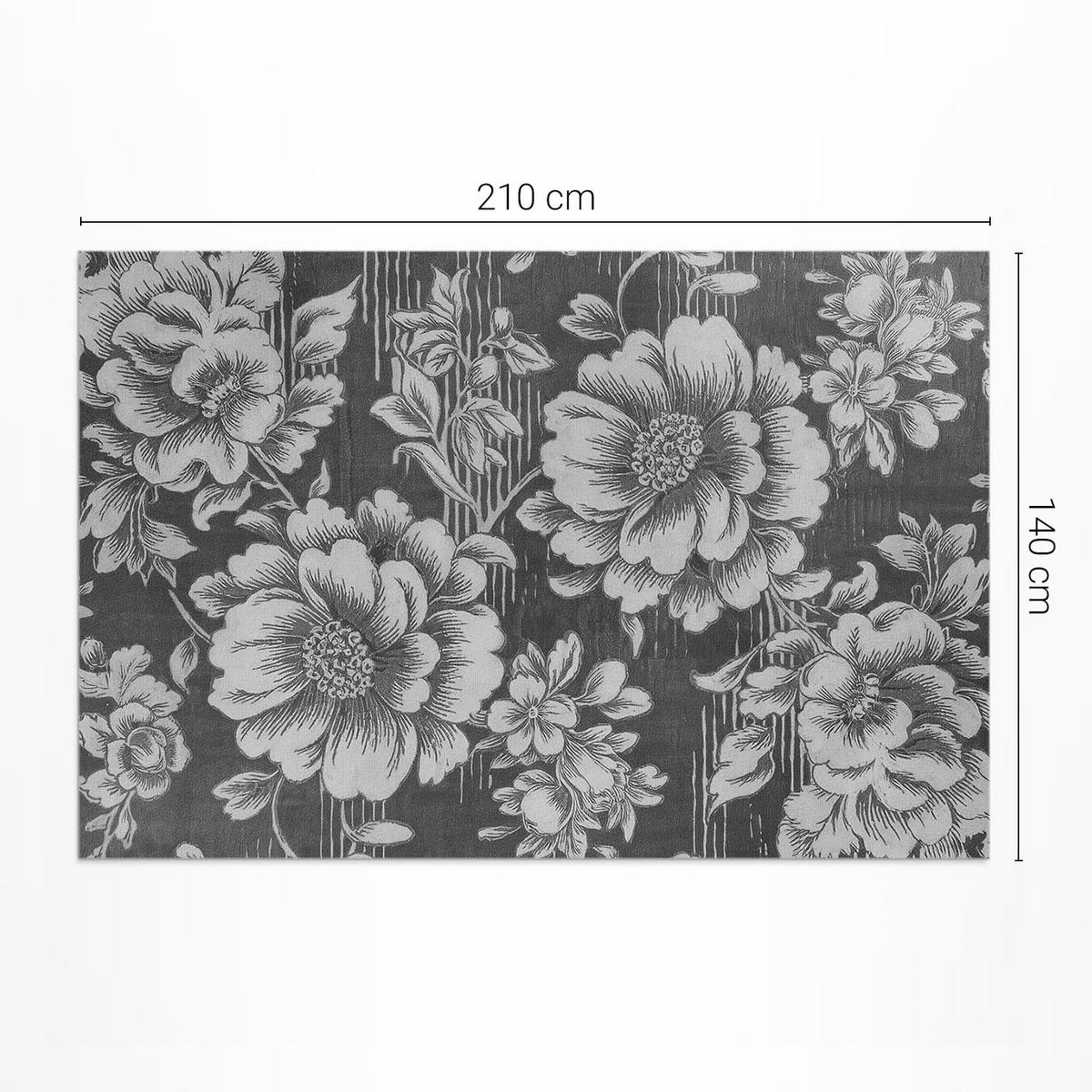 TEPPICH 140x210 cm Subtile Florale Akzente - Greige, Kunststoff (140/210cm) - Wallfluent