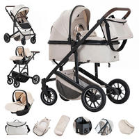 KINDERWAGENSET 3-in-1, tragbar, Aluminiumrahmen, 516-Beige - Beige, Metall (80/60cm) - Kaket