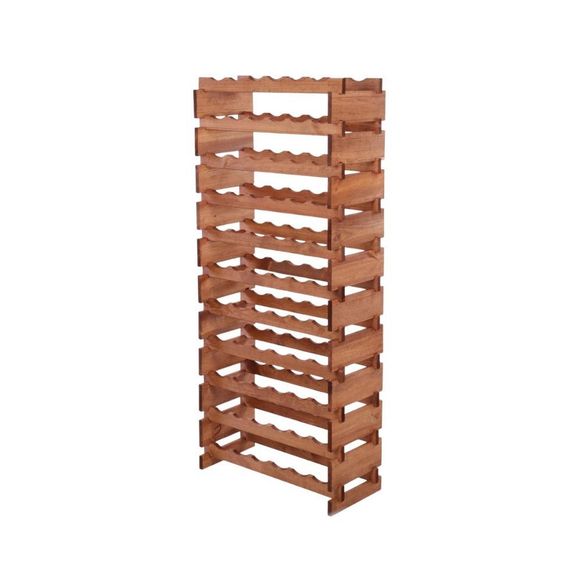 WEINREGAL VINOTECA FLEX PRO HxBxT 149x65x28cm 66 Flaschen auf 11 Ebenen Braun geölt - Braun, Holz (65/149/28cm) - PROREGAL