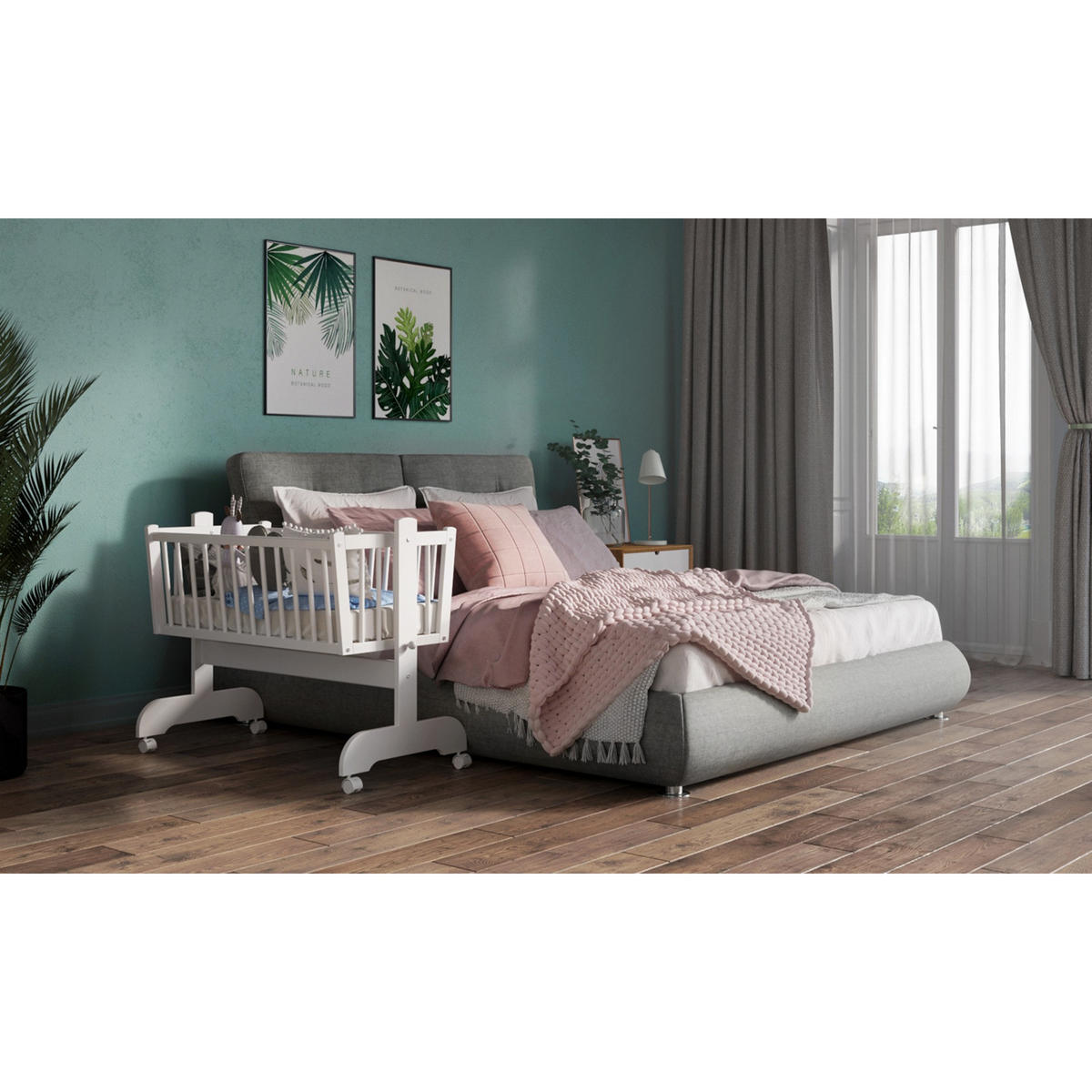 BABYWIEGE Emilie, Inklusive Matratze Weiß - Weiß, Holz (40/90cm) - Premiers Moments