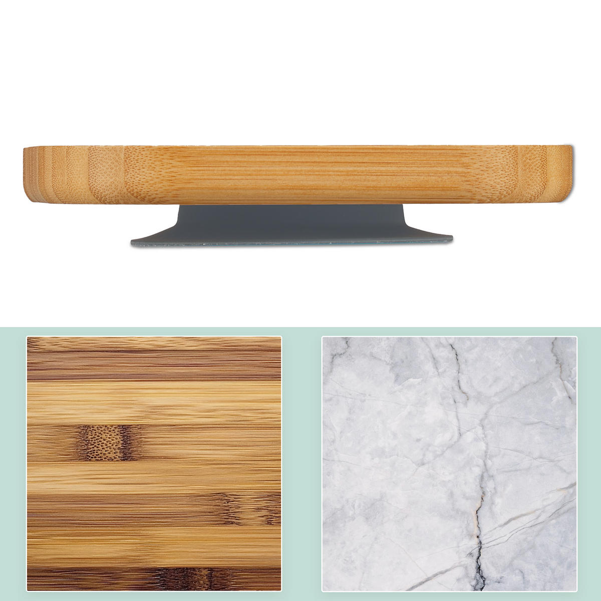 DETSKÉ menu - svetlohnedá, drevo/plast (19/3/19cm) - Relaxdays