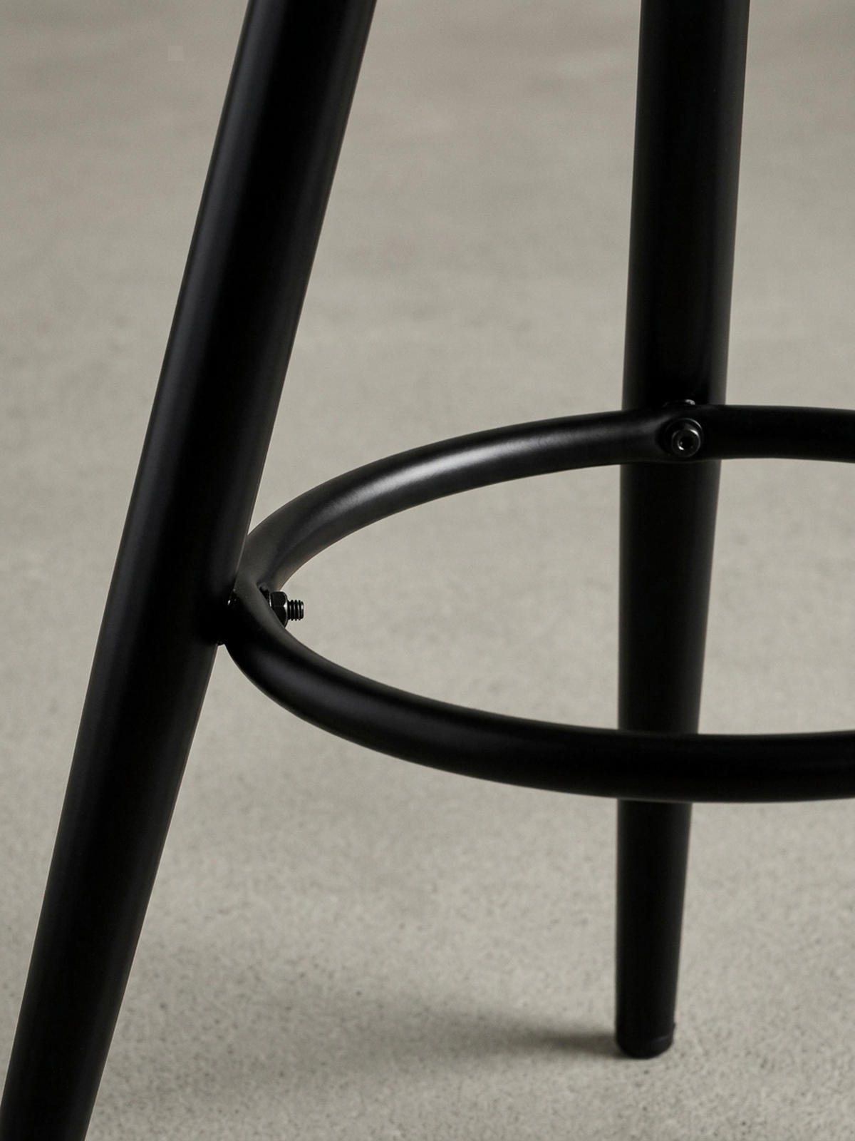 BARHOCKER Industrial Höhenverstellbar Drehbar Goldfarben TIBER, Schwarz 53x53x80 cm - Schwarz, Kunststoff/Metall (53/80/53cm) - KADIMA DESIGN