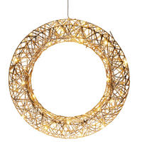 WEIHNACHTSKRANZ LED Ø 40 cm - Goldfarben, Metall (7/40/40cm) - Home Styling Collection