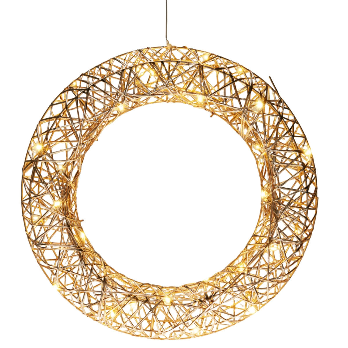 WEIHNACHTSKRANZ LED Ø 40 cm - Goldfarben, Metall (7/40/40cm) - Home Styling Collection