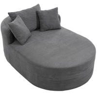 XXL-SESSEL montagefrei mit 122 cm Sitztiefe, DE-42520, Grau - Dunkelgrau, Textil (170/83/112.5cm) - ComfortXL