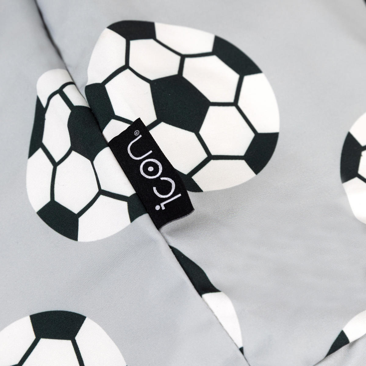 KINDERSITZSACK Fußball Druck - Schwarz, Textil (53/50/53cm) - icon
