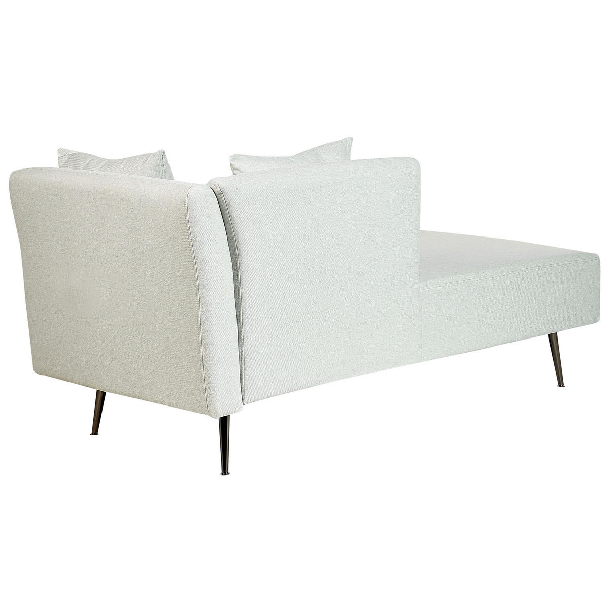 CHAISELONGUE mintgrün rechtsseitig Riom - Schwarz/Grün, Textil (156/75/77cm) - Beliani