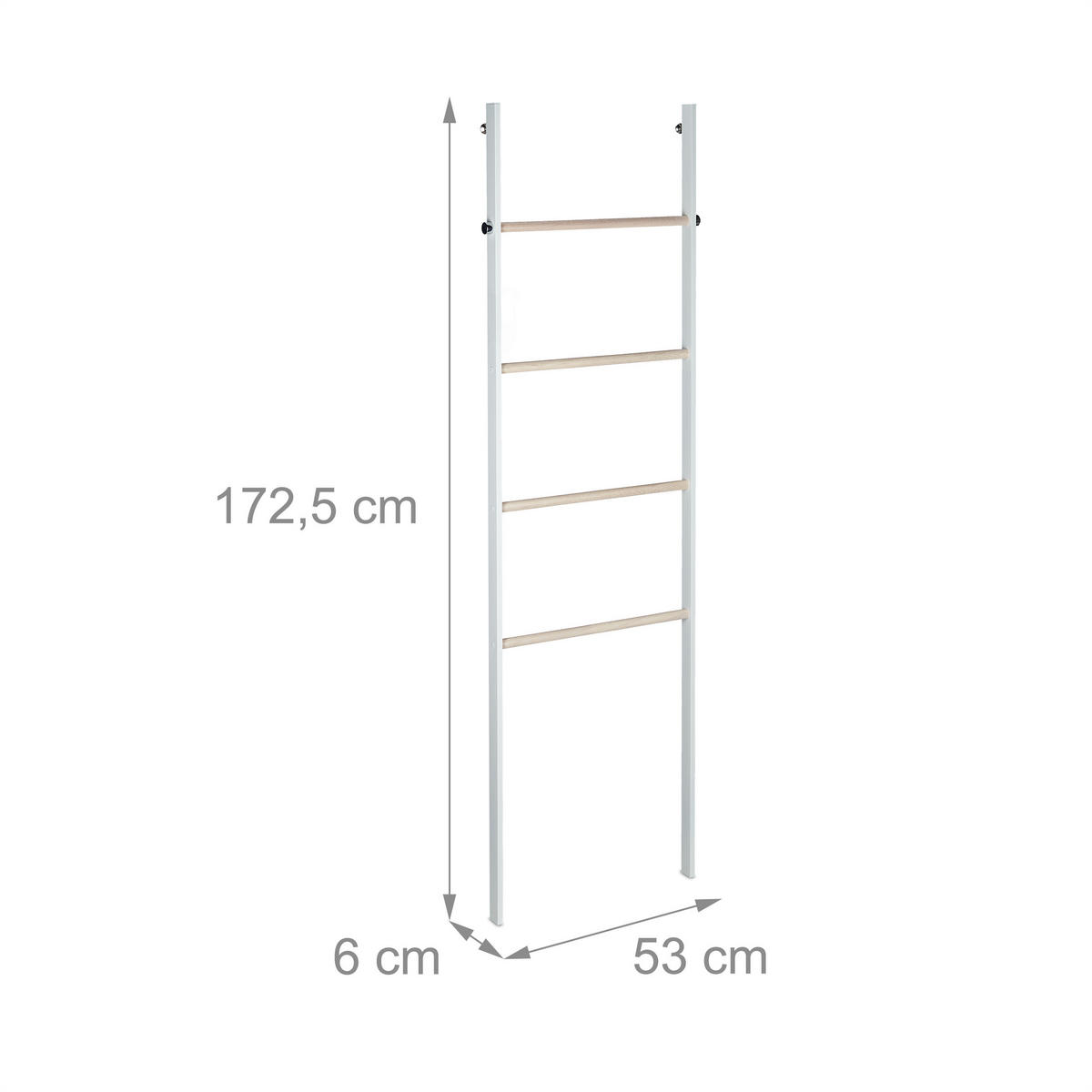 UTERÁKOVÁ polica - viacfarebná, kov/drevo (53/172.5/6cm) - Relaxdays