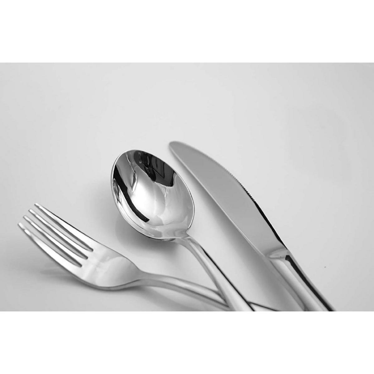 KINDERBESTECK Set 3-teilig 18/10 Edelstahl spülmaschinenfest - Silberfarben, Metall