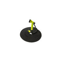 GARTENSCHLAUCH ausziehbar - Komplettset mit Zubehör - Länge: 10 bis 30 Meter - Schwarz, Kunststoff (3000cm) - SUAN