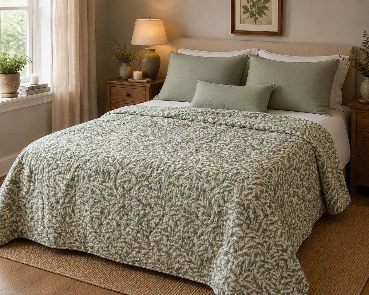 WOHNDECKE Baumwolle 140x180 cm Quilt-Optik – Gesteppt, Weich & Modern - Multicolor, Naturmaterialien (140/180cm) - AU Maison
