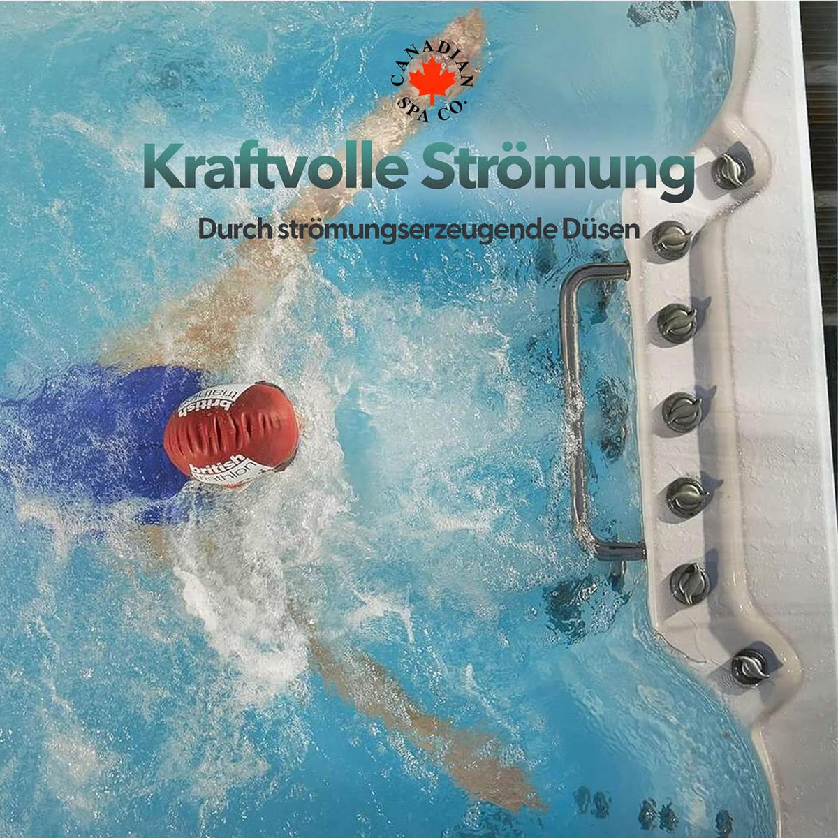 WHIRLPOOL St. Lawrence 6m langes Swim Spa - Weiß Hochglanz, Kunststoff (228/137/594cm) - Canadian Spa Company