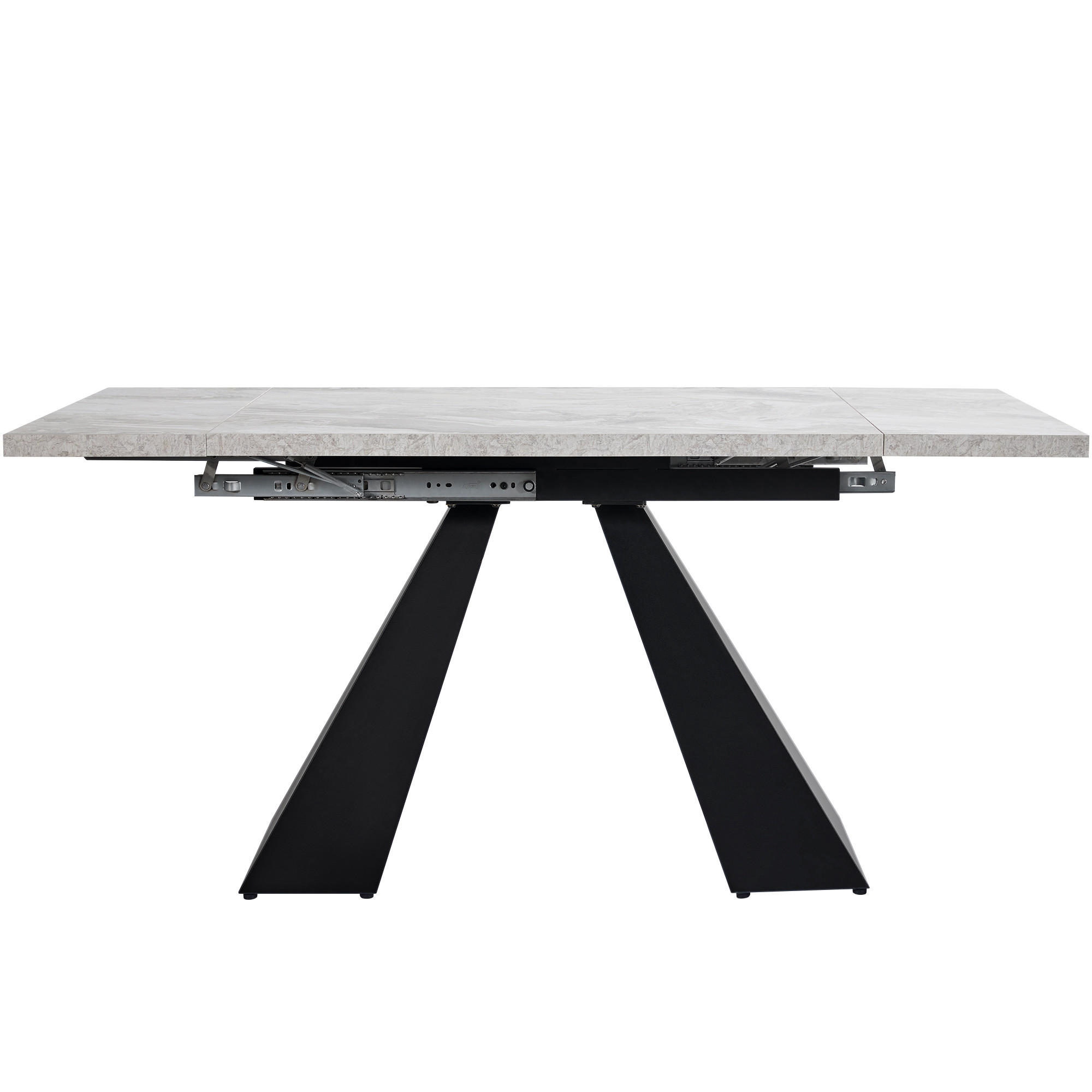 Pangivo Ausziehtisch Schwarz 159x77x74 cm