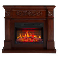 ELEKTROKAMIN Toscana AF23BS Rotbraun – Breite 96 cm, 3D-Flammeneffekt, LED-Beleuchtung, Heizfunktion - Braun, Glas/Holzwerkstoff (106.6/92.5/37cm) - ArtiFlame