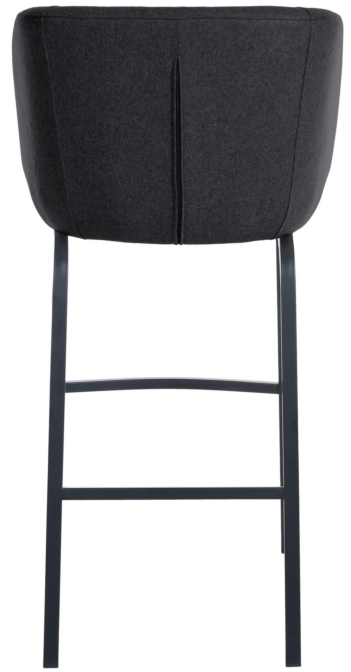 BARHOCKER Filz anthrazit - Anthrazit/Schwarz, Textil/Metall (58/107/54cm) - CLP