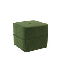 SITZPOUF Kiki Grün 40/40/35 cm - Grün, Textil (40/35/40cm) - Light & Living