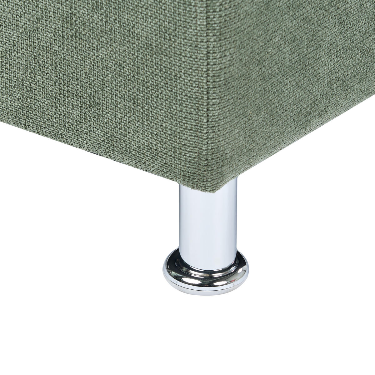 3-SITZER-SOFA Stoff grün Floro - Silberfarben/Grün, Textil (179/74/83cm) - Beliani