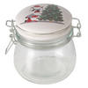 GLASBEHÄLTER Porzellandeckel Monti 450 ml - Transparent/Weiß, Glas (10.4/11.3/12.9cm) - Boltze Home